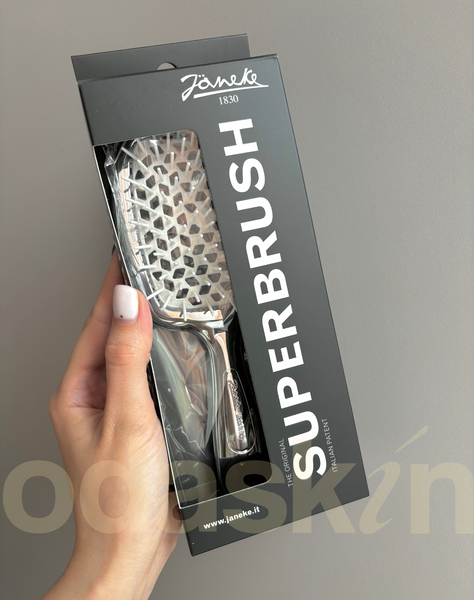 Гребінець лімітований Срібно-Білий Janeke Superbrush Limited Edition Silver & White 7749976 фото