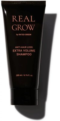 Шампунь для об'єму і від випадіння волосся Rated Green Real Grow Anti Hair Loss Extra Volume Shampoo, 200 мл 10749 фото