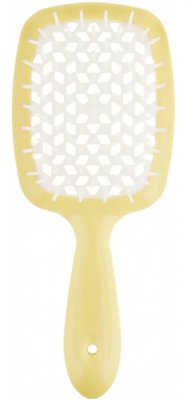 Міні-гребінець для волосся МІНІ Janeke Superbrush the Original (лимонно-білий) 10443 фото