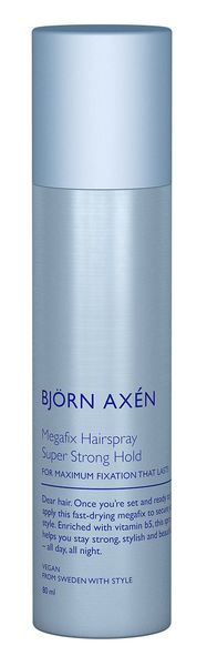 Мініатюра лаку для волосся сильної фіксації Bjorn Axen Megafix Hairspray Travel Size, 80 мл 7350001708874 фото