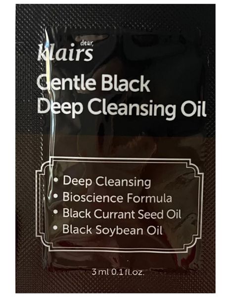 Тестер гідрофільна олія для глибокого очищення Dear, Klairs Gentle Black Deep Cleansing Oil, 3 мл 10465 фото