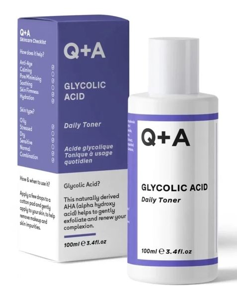 Тонік для обличчя з гліколевою кислотою Q+A Glycolic Acid Daily Toner, 100 мл 9806 фото