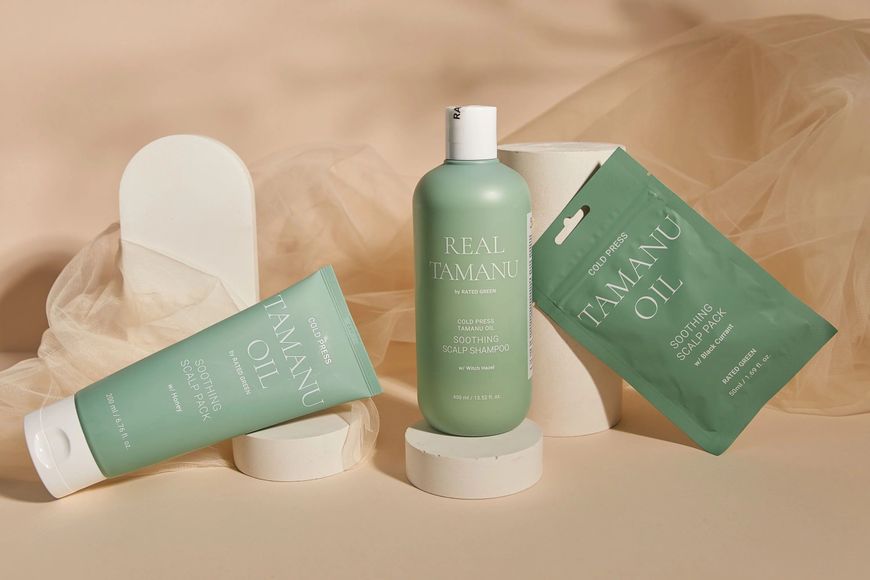 Заспокійливий шампунь для волосся з маслом таману Rated Green Real Tamanu Soothing Scalp Shampoo, 400 мл 10752 фото