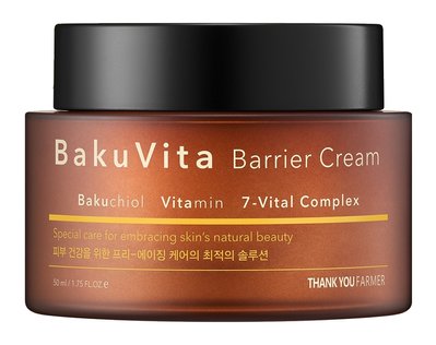 Зволожувальний крем з бакучіолом і вітамінами C та E Thank You Farmer BakuVita Barrier Cream, 50 мл 11343 фото