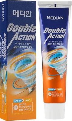Зубная паста против кариеса с цитрусовым экстрактом Median Double Action Toothpaste Citrus, 130 мл 10255 фото
