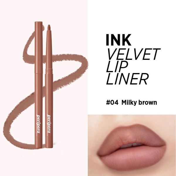 Матовий олівець для губ Peripera Ink Velvet Lip Liner 004 Milky Brown 11189 фото