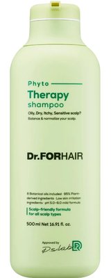 Фітотерапевтичний шампунь для чутливої шкіри голови Dr.Forhair Phyto Therapy Shampoo, 500 мл 10761 фото