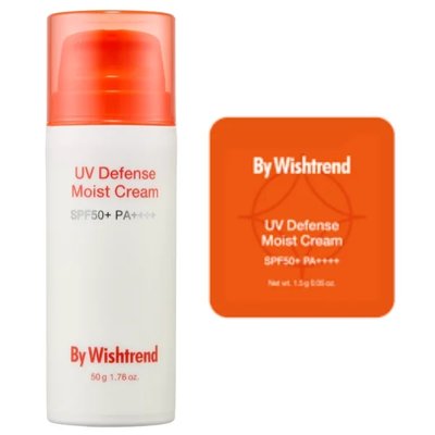 Тестер Зволожуючий сонцезахисний крем з пантeнoлом By Wishtrend UV Defense Moist Cream SPF 50+ PA++++, 1.5 мл 10450 фото