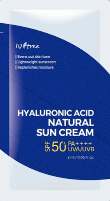 Тестер Крем сонцезахисний Isntree Hyaluronic Acid Natural Sun Cream SPF 50+ PA++++, 2 мл 10472 фото