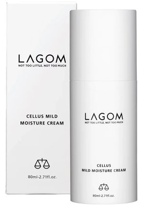 Зволожуючий легкий крем на ламелярній емульсії LAGOM Cellus Mild Moisture Cream, 80 мл 10824 фото