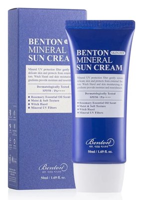 Сонцезахисний крем на мінеральній основі Benton Skin Fit Mineral Sun Cream SPF50+/PA++++, 50 мл 10611 фото
