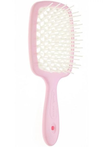 Гребінець для волосся Janeke Superbrush the Original (світло рожевий з білим) 6852 фото