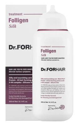 Відновлююча маска-кондиціонер для пошкодженого волосся Dr.Forhair Folligen Silk Treatment, 300 мл 10771 фото