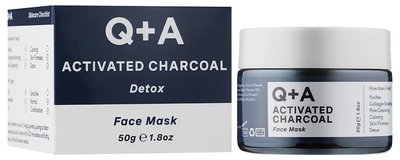 Маска для лица "Детокс" с активированным углем Q+A Activated Charcoal Face Mask, 50 мл 9300 фото