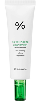 Солнцезащитный крем для нейтрализации покраснений с экстрактом чайного дерева Dr.Ceuracle Tea Tree Purifine Green Up Sun SPF 50+ PA++++, 50 мл 34680 фото