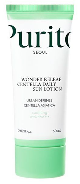 Сонцезахисний лосьйон з центеллою Purito Seoul Wonder Releaf Centella Daily Sun Lotion SPF 50+ PA++++, 60 мл 11243 фото