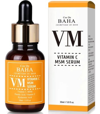 Сироватка з вітаміном C та ферyловою кислoтoю Cos De Baha VM Vitamin C MSM Serum, 30 мл 10098 фото