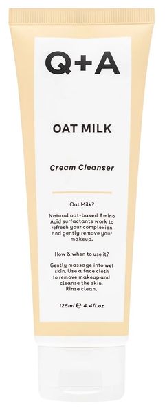 Очищувальний кремовий засіб с вівсяним молочком Q+A Oat Milk Cream Cleanser, 125 мл 10486 фото