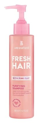 М'який очищуючий шампунь з рожевою глиною Lee Stafford Fresh Hair Purifying Shampoo, 200 мл 9841 фото