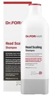 Шампунь с частицами соли для глубокого очищения кожи головы Dr.Forhair Head Scaling Shampoo, 400 мл 10775 фото