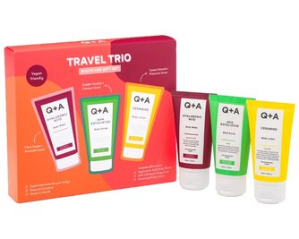 Подарунковий набір по догляду за тілом Q+A Travel Trio 57887 фото