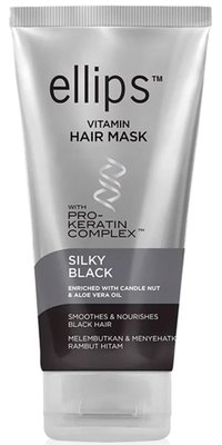 Маска для волос Ellips Hair Mask Silky Black "Шелковая ночь" с про-кератиновым комплексом, 120 гр 8225 фото